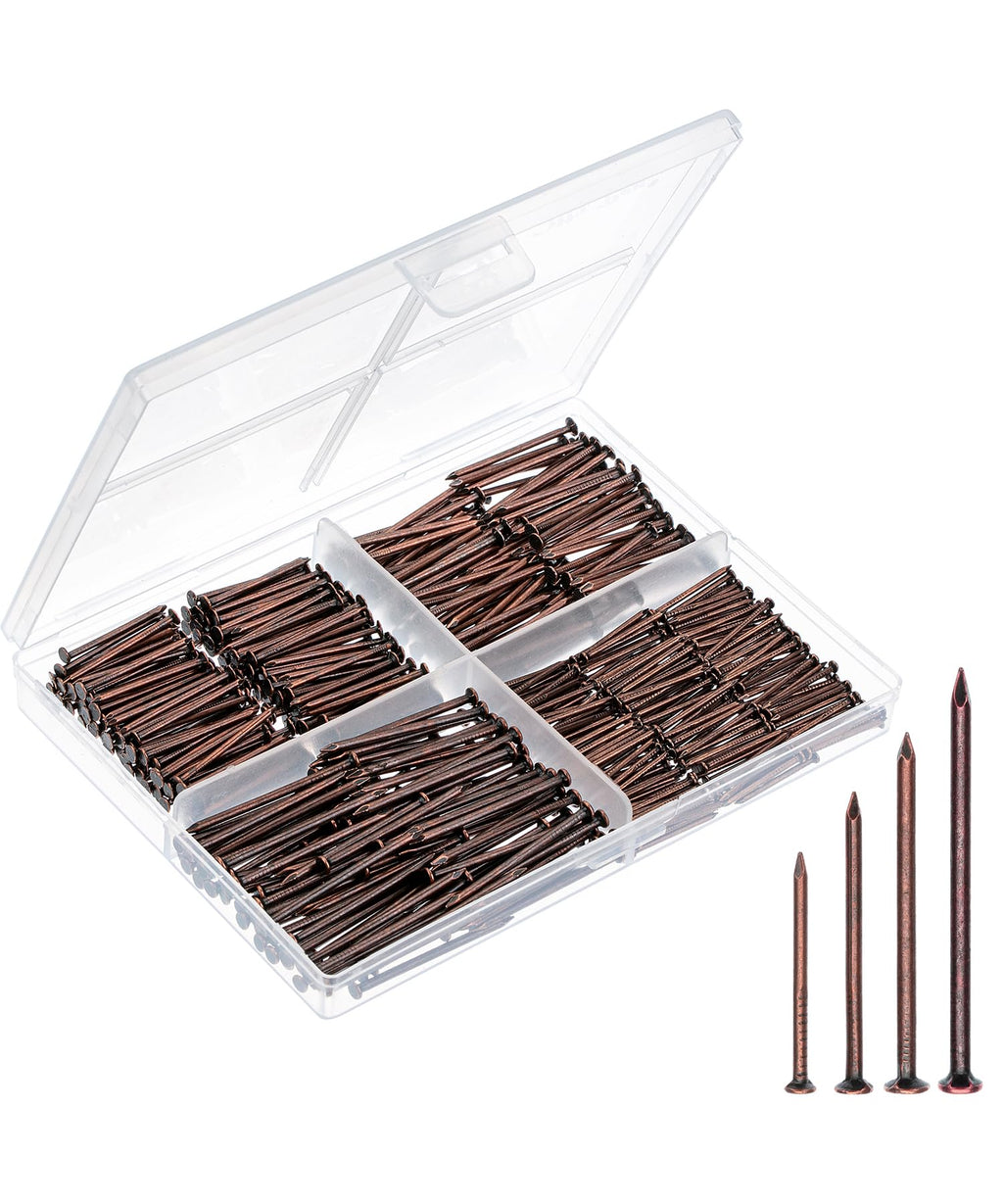 Mr. Pen- Nail Assortment Kit, 600 Pcs, 4 Sizes, Silver, Small Nails for Hanging Pictures