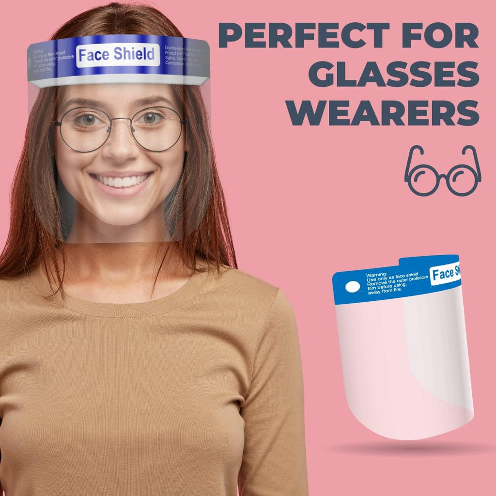Medical Nation Face Shield for Women, Men & Kids, Anti-Fog, Lightweight Reusable Face Shield Mask