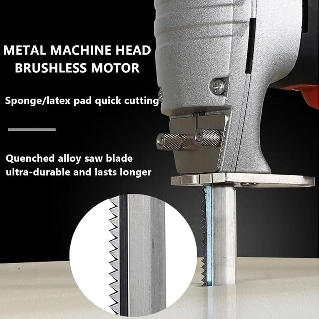 SDdPulse Foam Rubber Sponge Reciprocating Cutting Saw, Electric Saw Sponge Cutters, 300W Electric Foam Cutting Machine with 300mm Saw Blade