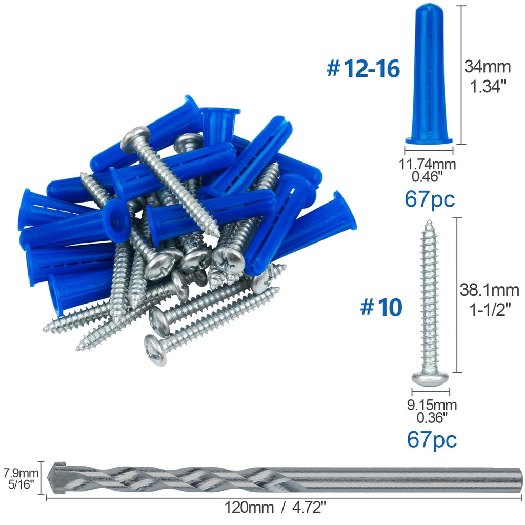 KURUI Anchors and Screws Kit
