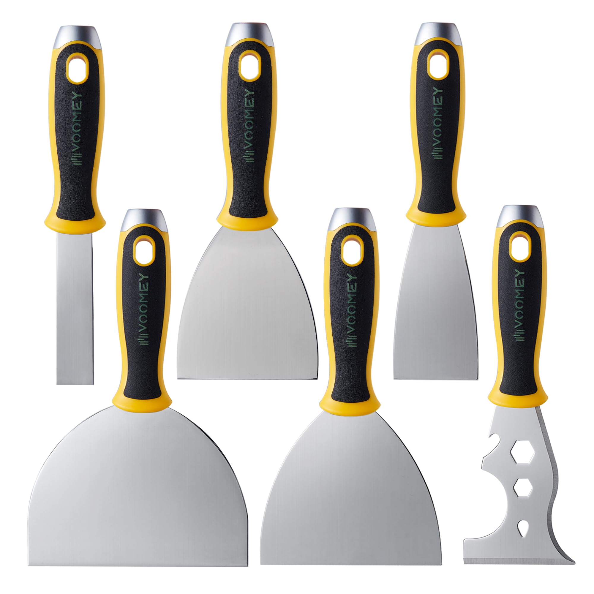 Voomey Stainless Steel Putty Knife, Metal Scraper, Paint Scraper Tool For Removing Wallpaper, Repairing Drywall, Scraping, Repairing, Plastering, and Other Painting Projects