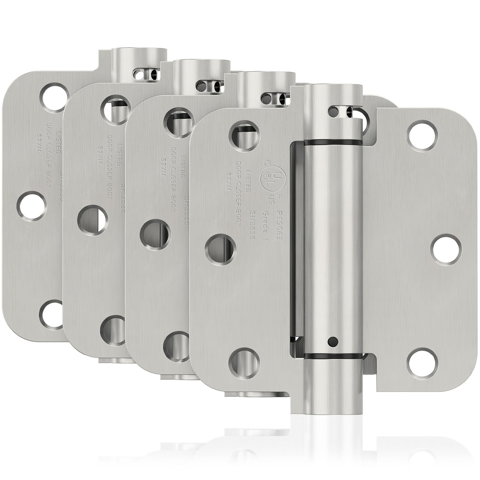 JOYNY Self Closing Door Hinges Brushed Nickel