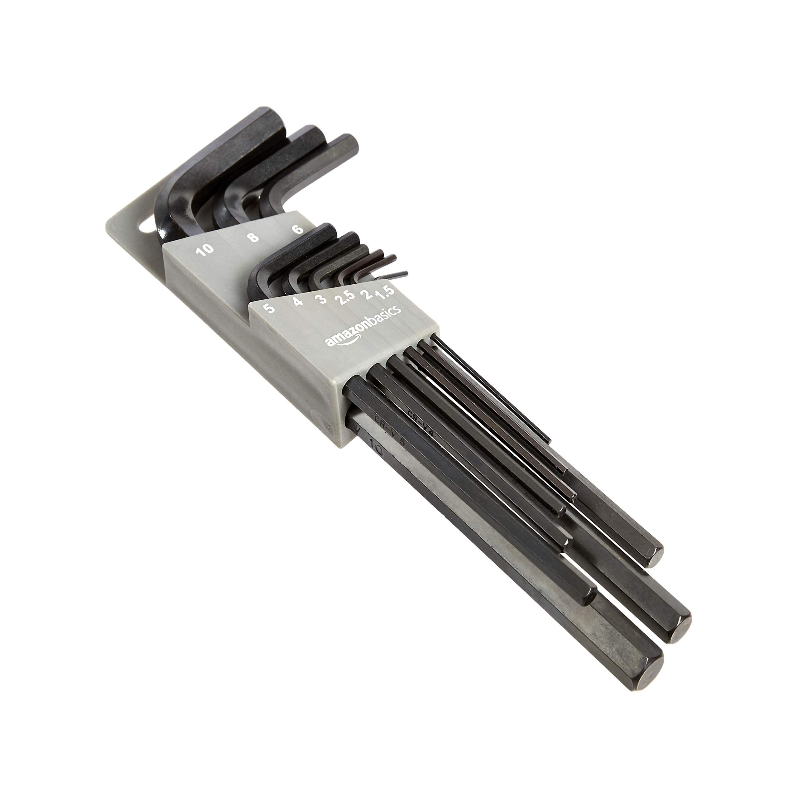 Amazon Basics Ds-Amz031 Allen Wrench/Hex Key Chrome Vanadium Steel Powder Coated Hex Wrench