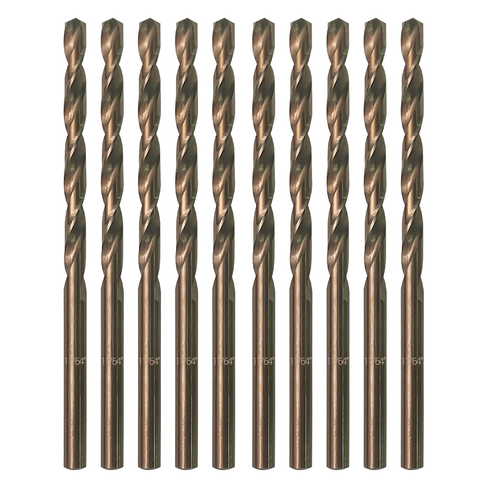 Cobalt Drill Bit Set, ZNXIMER Metal Drill Bit Set for Steel, Hardened Metal, Stainless Steel, 21PCS Drill Bits 1/16" to 1/2" with Index Storage Case