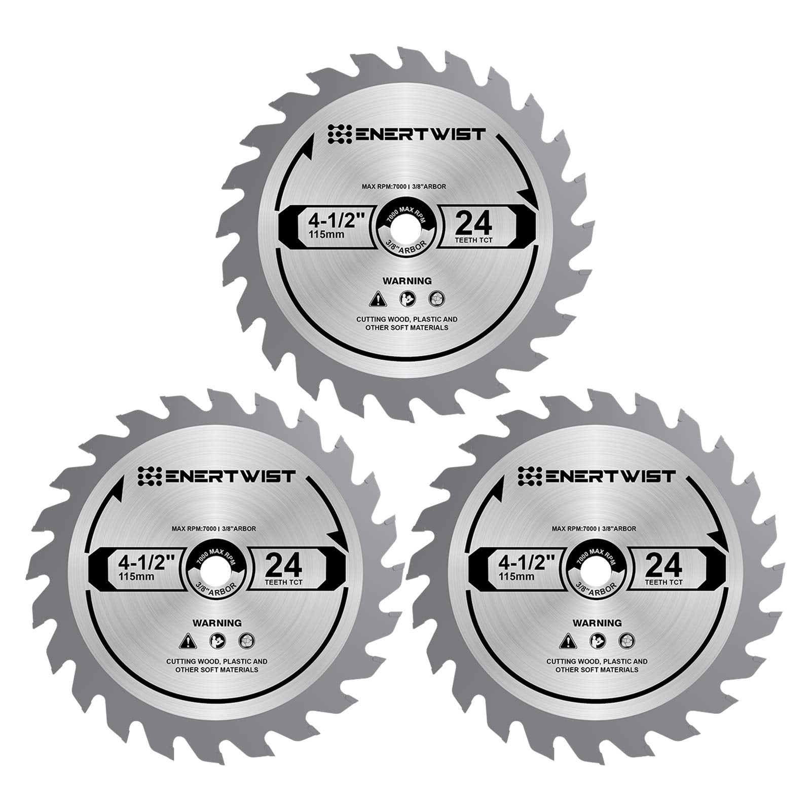 Enertwist 4-1/2 Inch Compact Circular Saw Blade Set