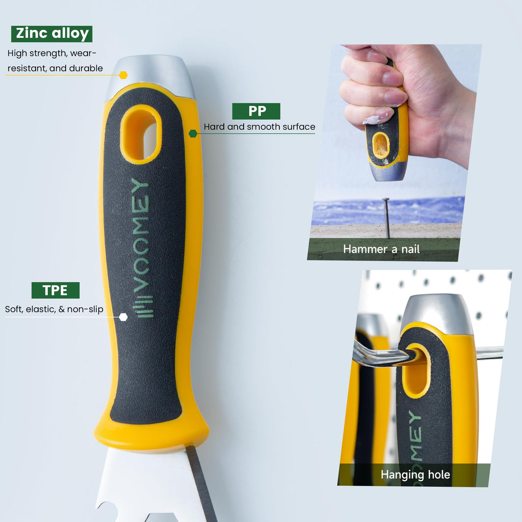 Voomey Stainless Steel Putty Knife, Metal Scraper, Paint Scraper Tool For Removing Wallpaper, Repairing Drywall, Scraping, Repairing, Plastering, and Other Painting Projects