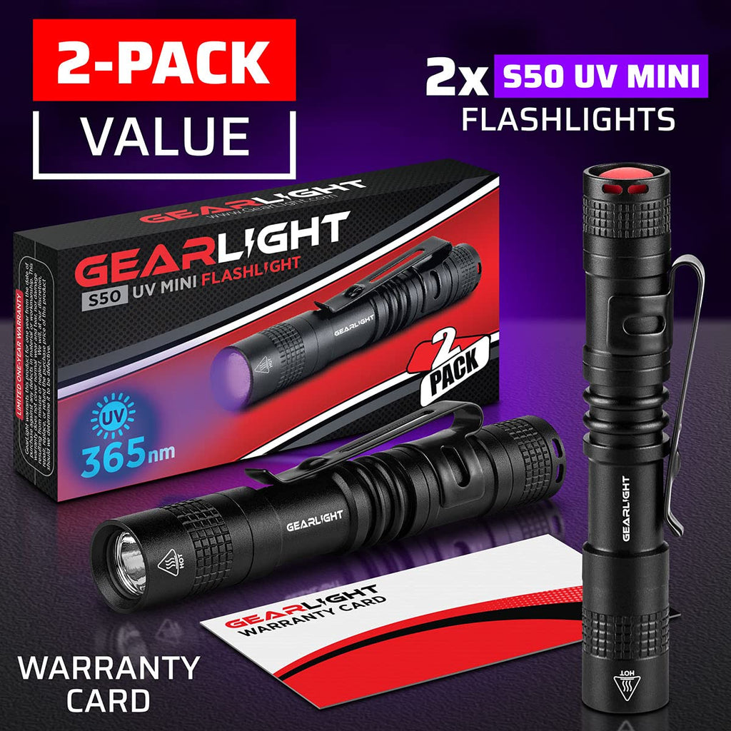 GearLight UV Black Light Flashlight