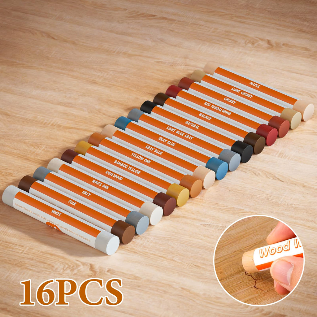 Wood Filler Sticks, 16 Colors Wax Filler Touch Up Pen