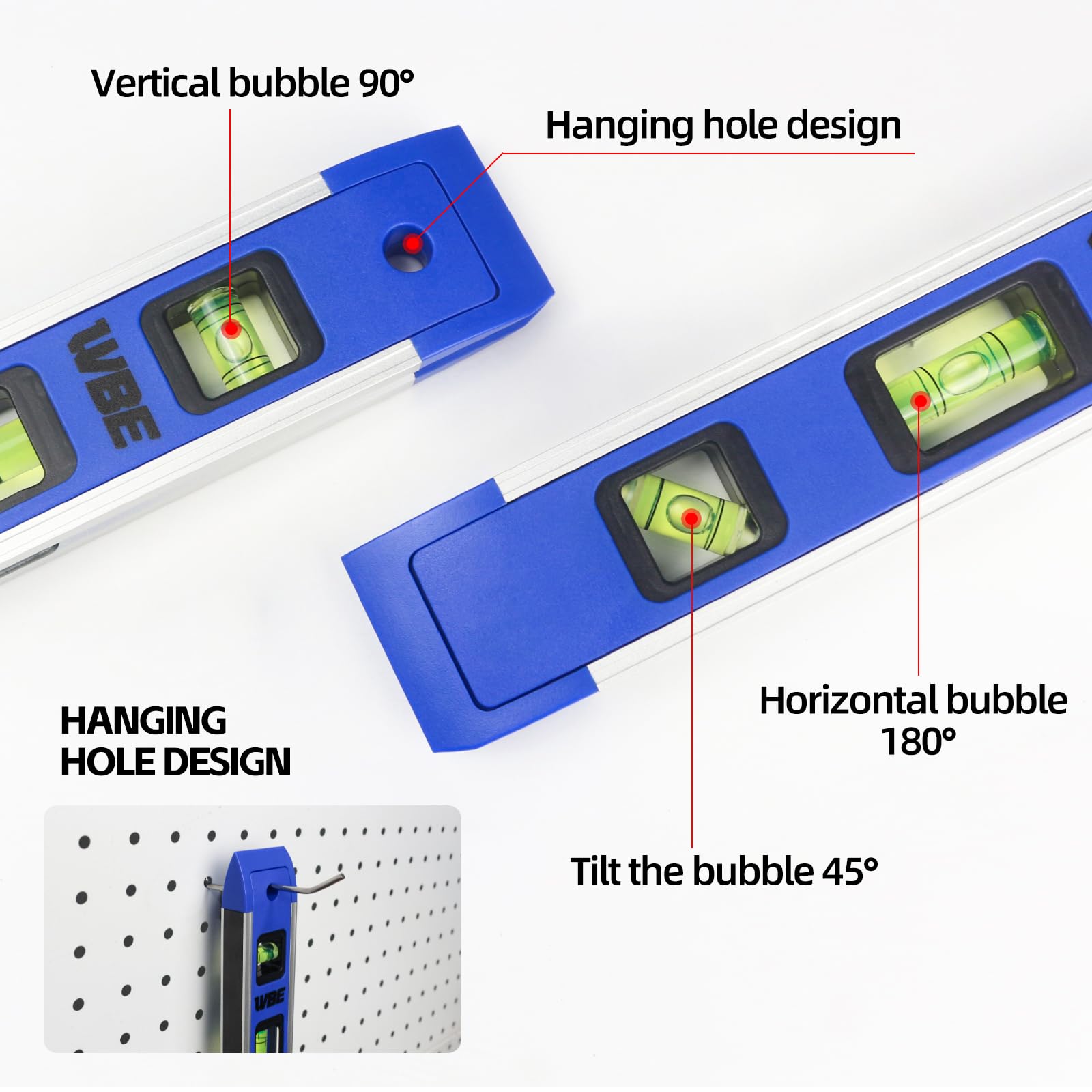9-Inch Magnetic Torpedo Level,Yellow Aluminum Magnetic Torpedo Level, 180/90/45 Degree Bubbles With Shock Absorbing End Caps (2)