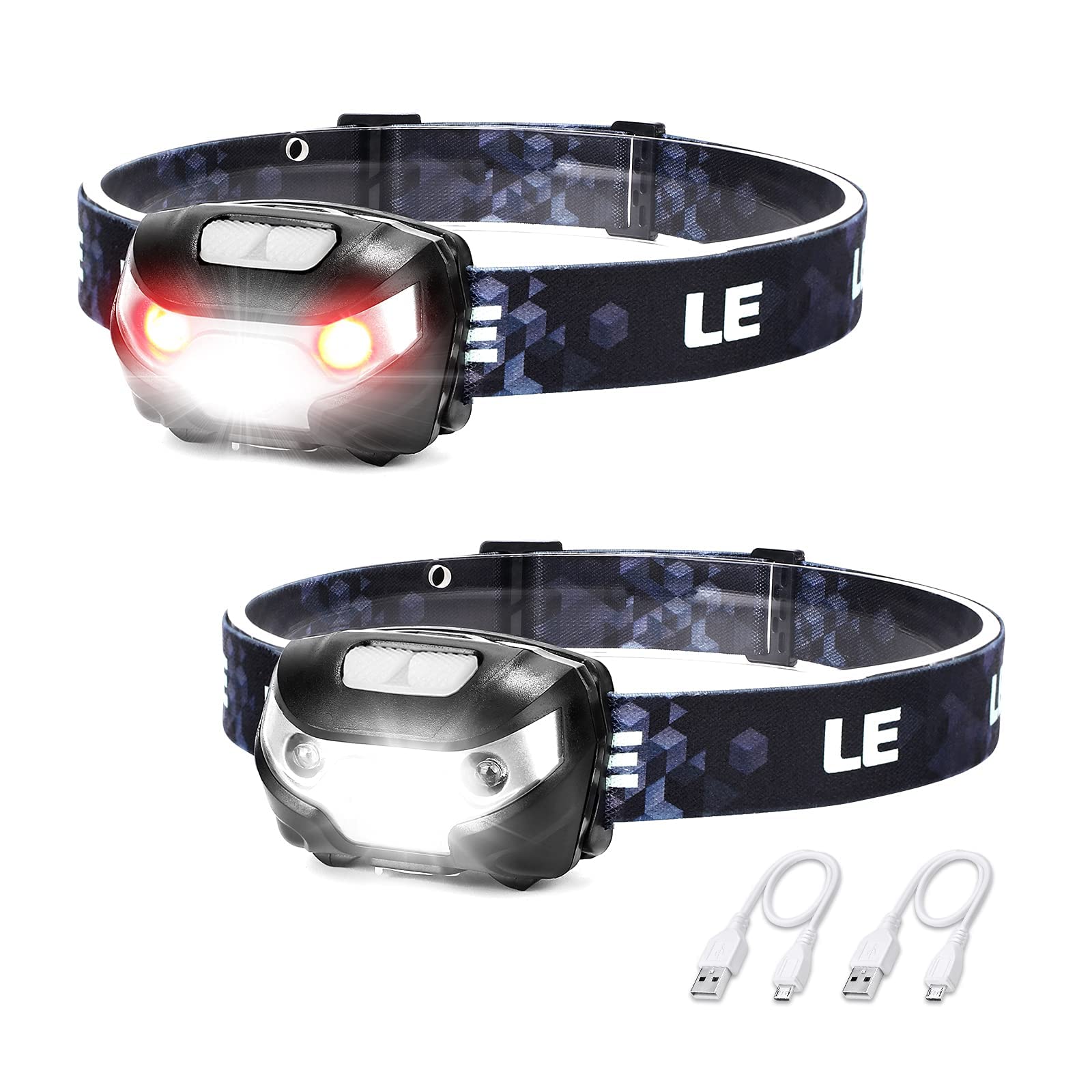 Lighting EVER L3200 Rechargeable LED Headlamp, 5 Modes