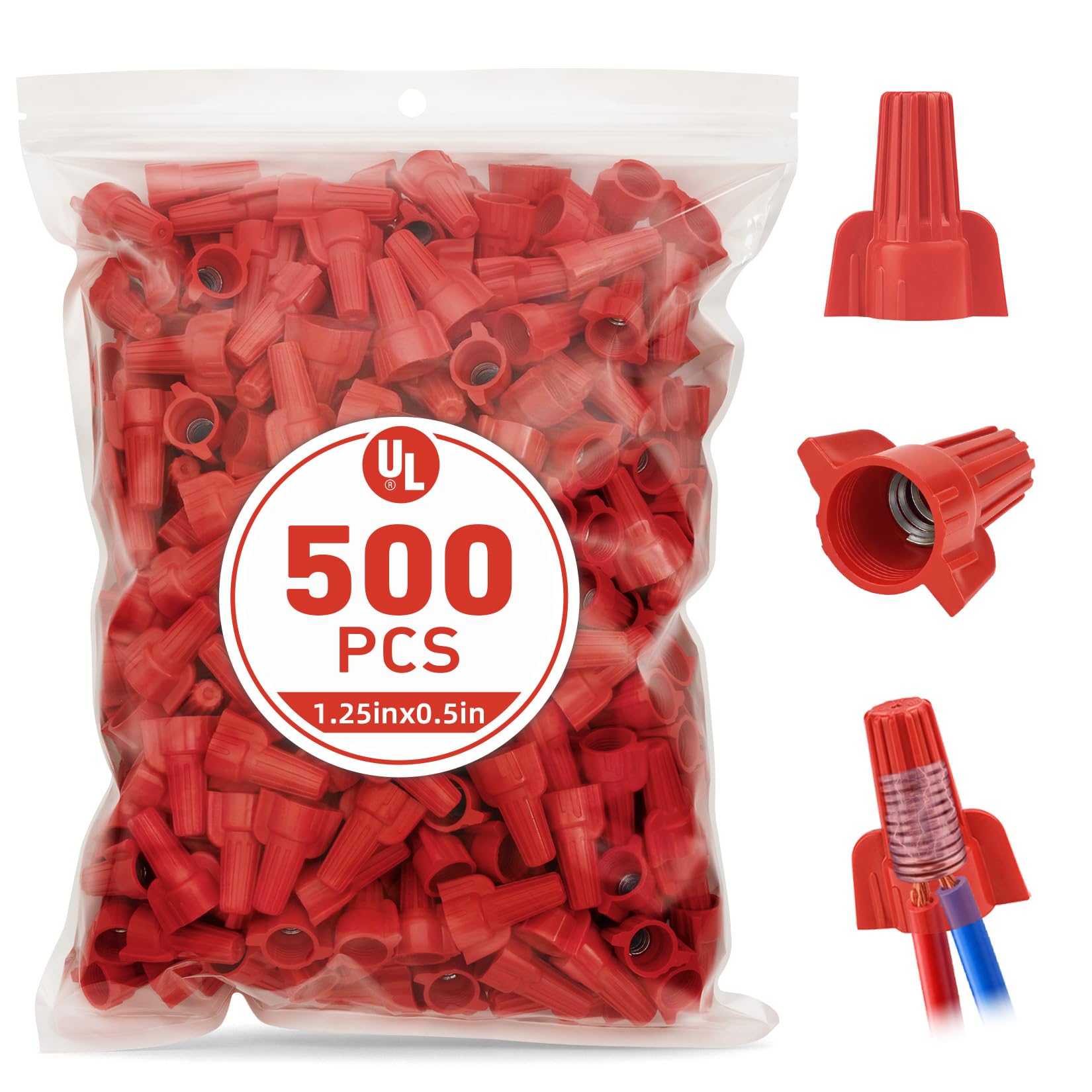 Crweety Wire Connectors Electrical Connectors Wire Caps Electrical Wire Connectors Twist Nuts Assortment for Quick Connection