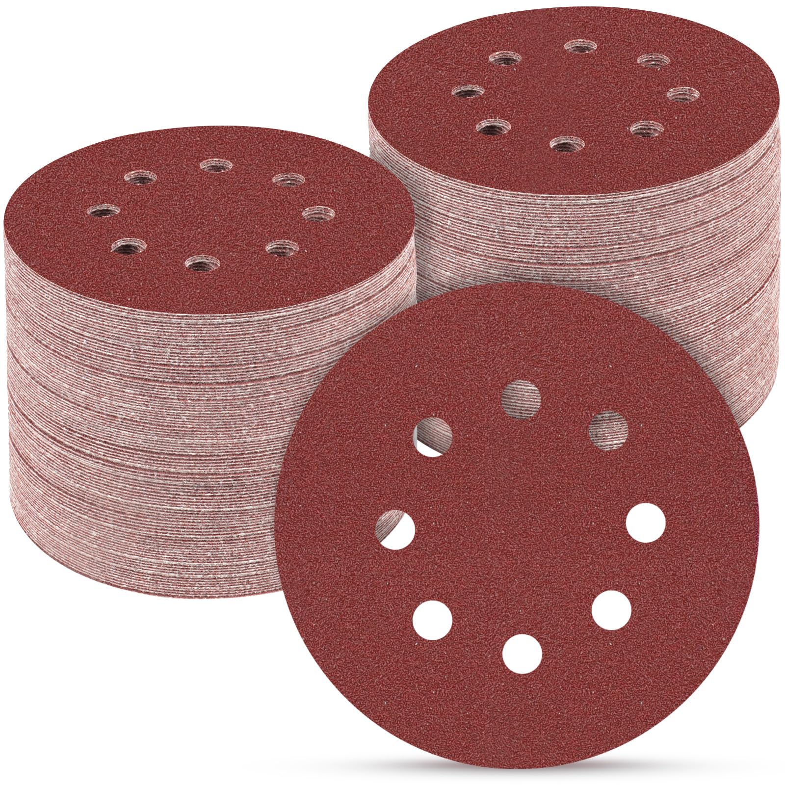 POTUINOM 5 Inch 8 Hole Sanding Discs