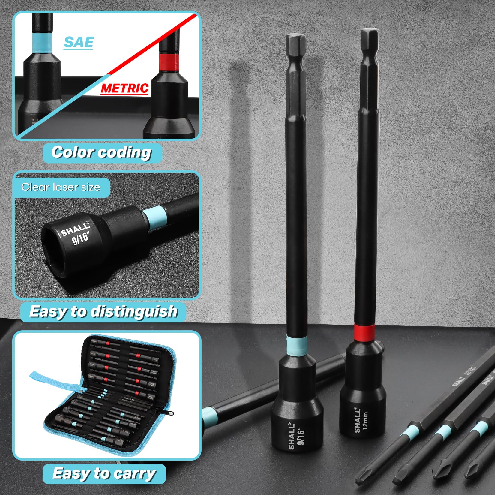 SHALL Impact Nut Drivers Set