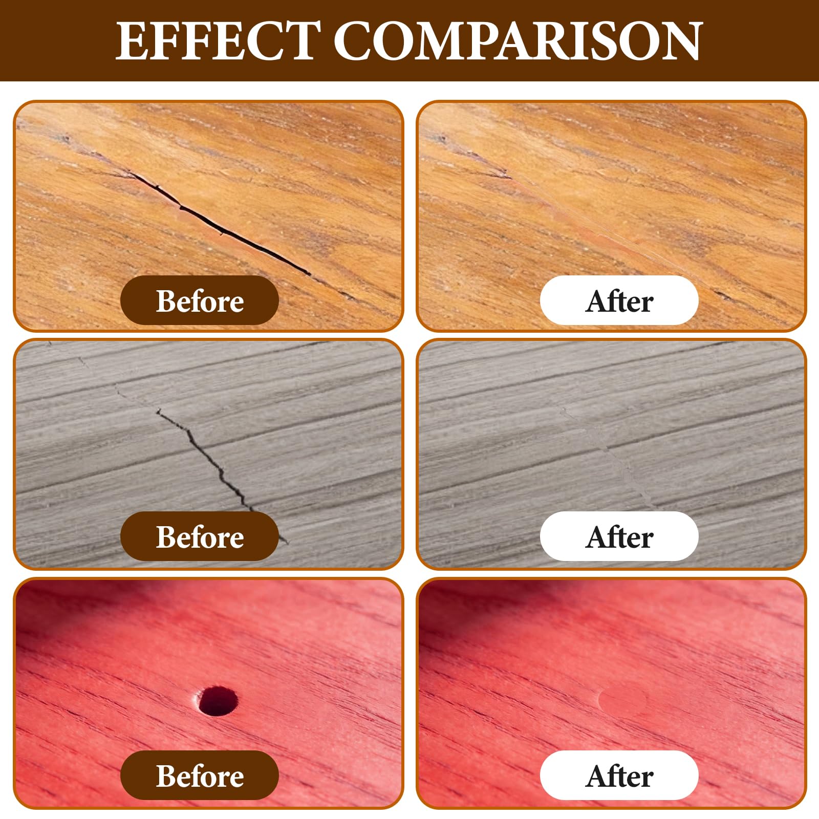 Wood Filler Sticks, 16 Colors Wax Filler Touch Up Pen