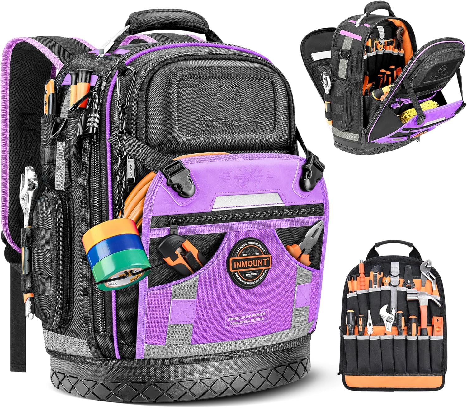 78-Pocket Heavy-Duty Electrician & HVAC Tool Backpack
