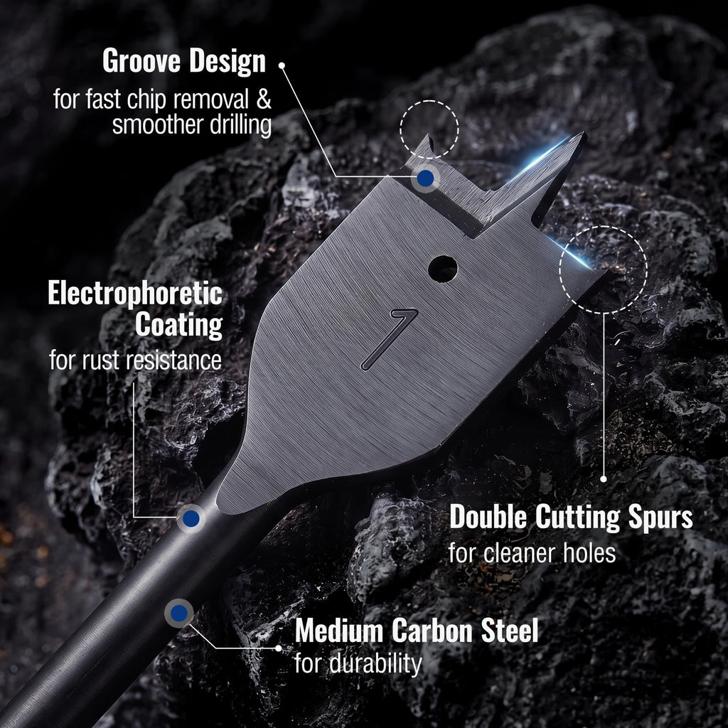 WORKPRO Spade Drill Bit Set
