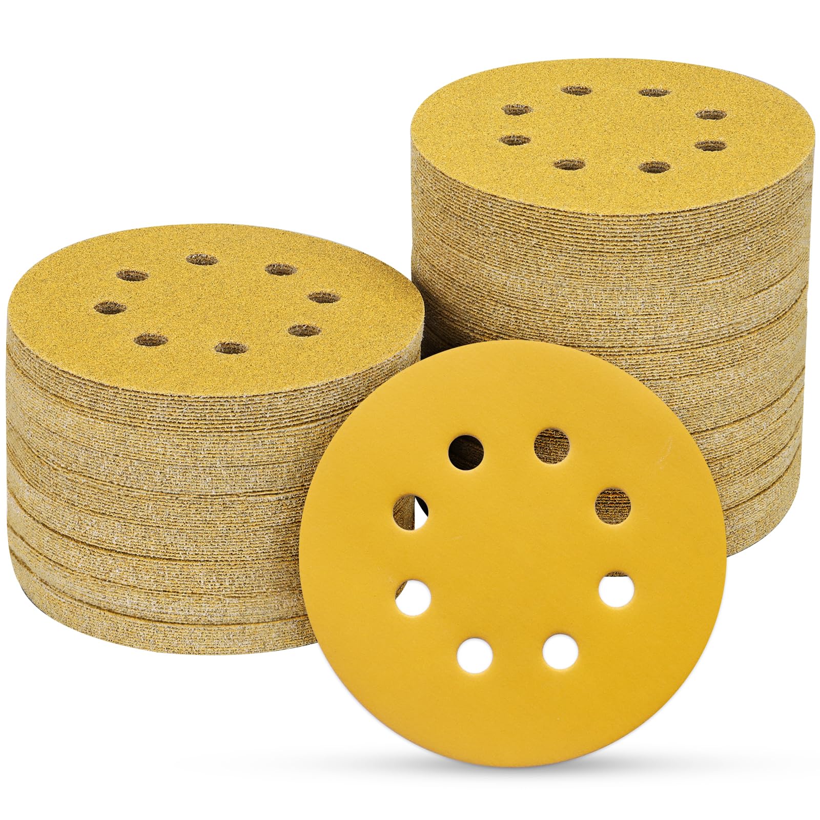POTUINOM 5 Inch 8 Hole Sanding Discs