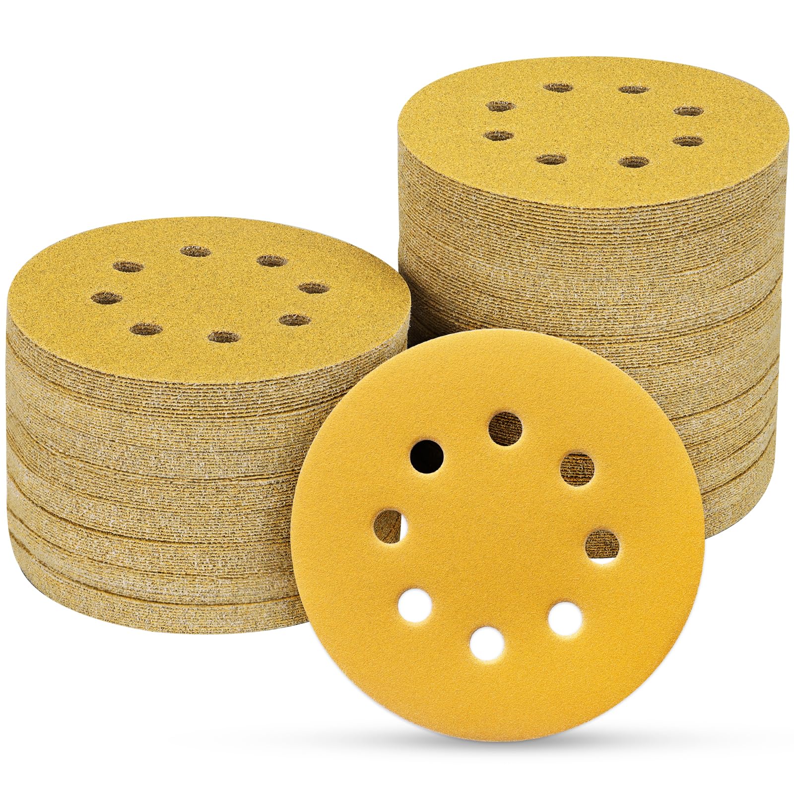POTUINOM 5 Inch 8 Hole Sanding Discs