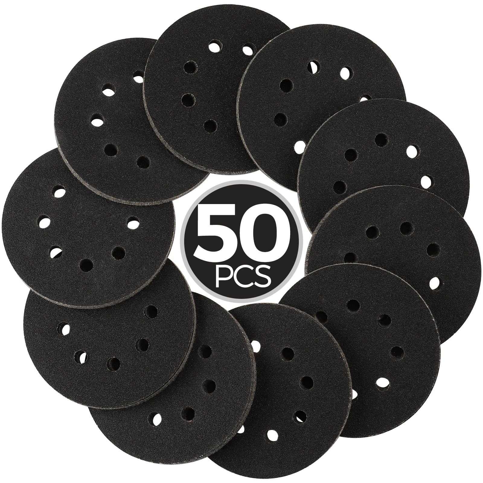 POTUINOM 5 Inch 8 Hole Sanding Discs