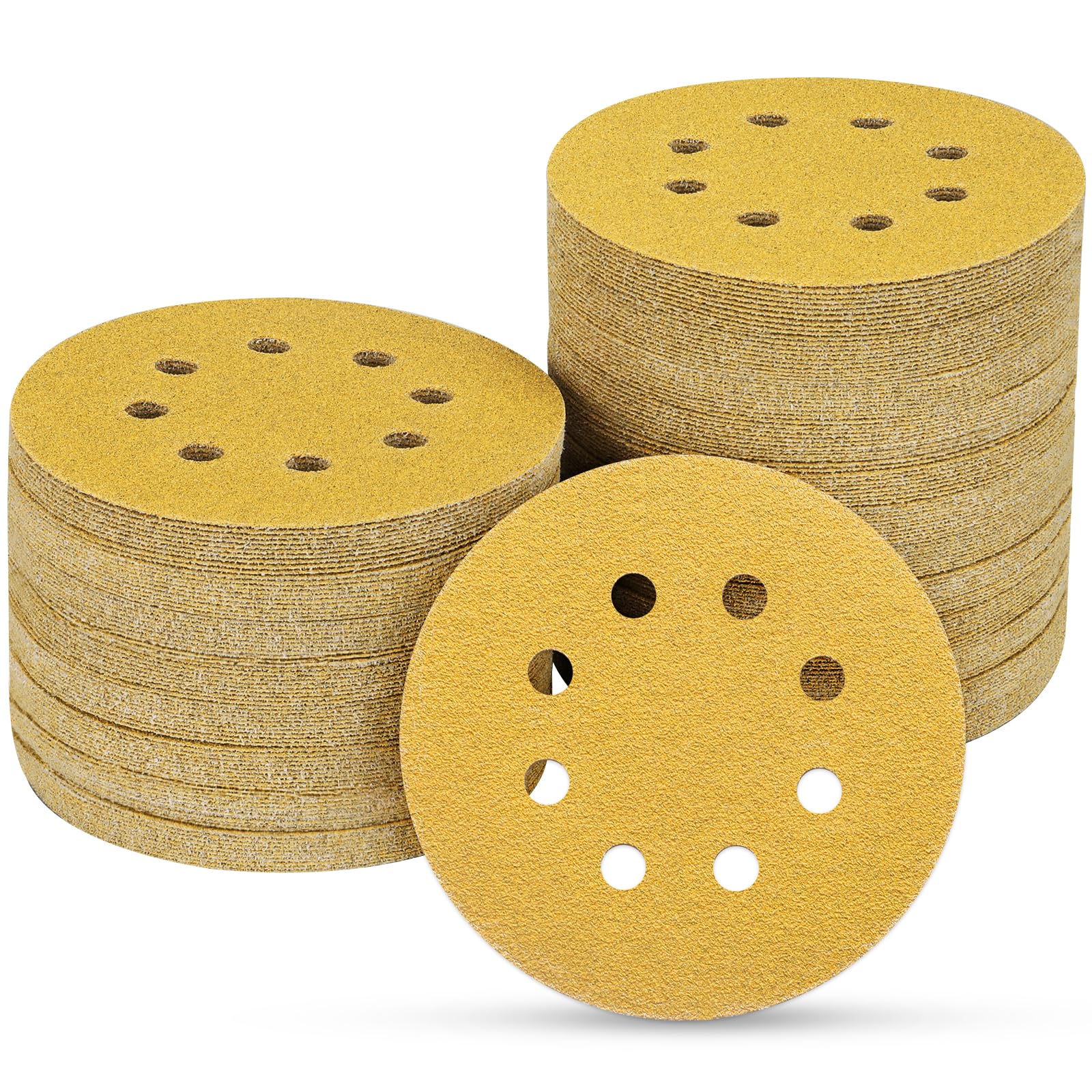 POTUINOM 5 Inch 8 Hole Sanding Discs