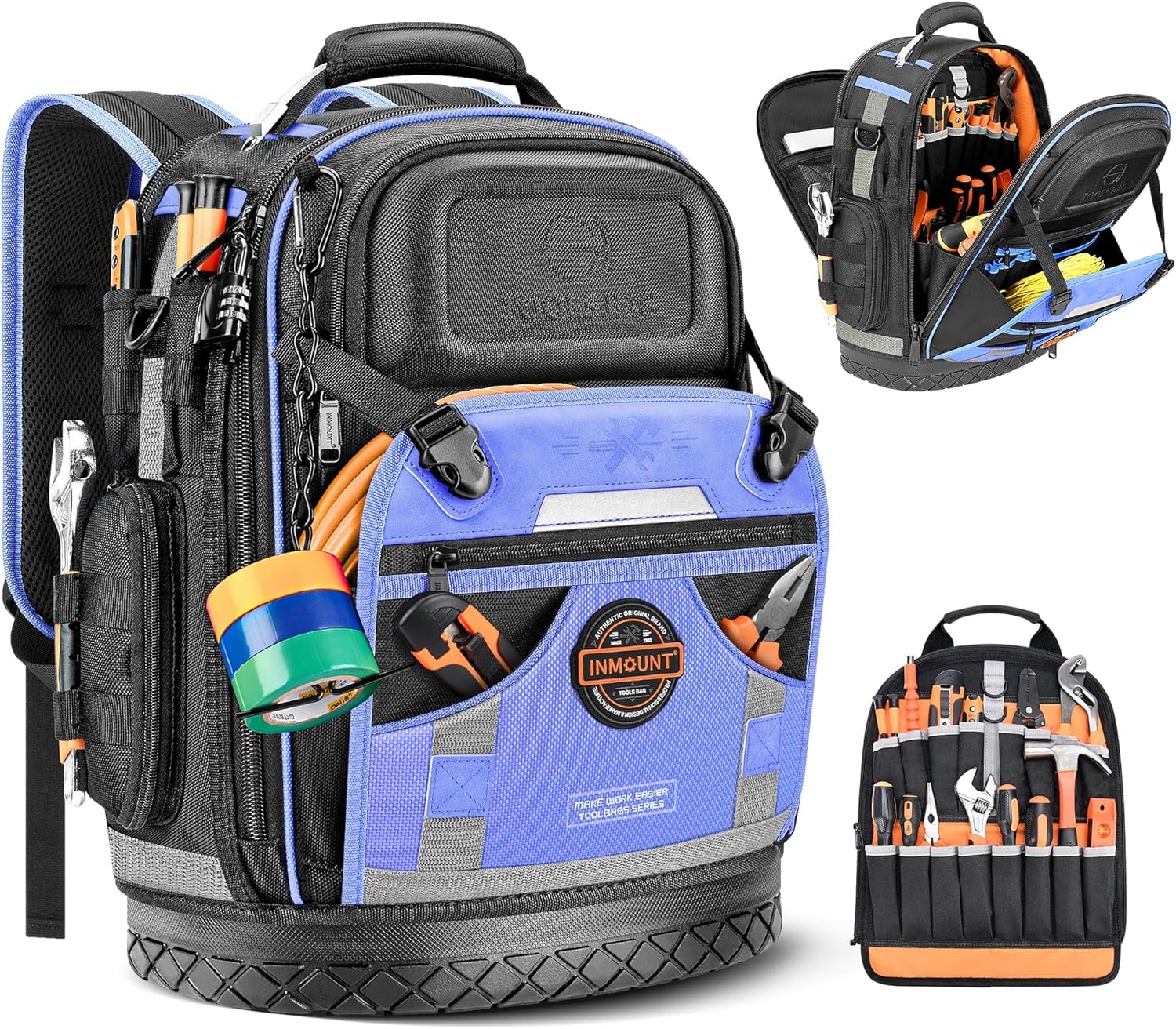 78-Pocket Heavy-Duty Electrician & HVAC Tool Backpack
