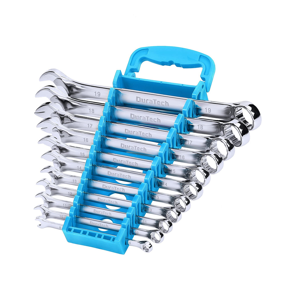 DURATECH Combination Wrench Set, 11-Piece, Single, Metric, SAE