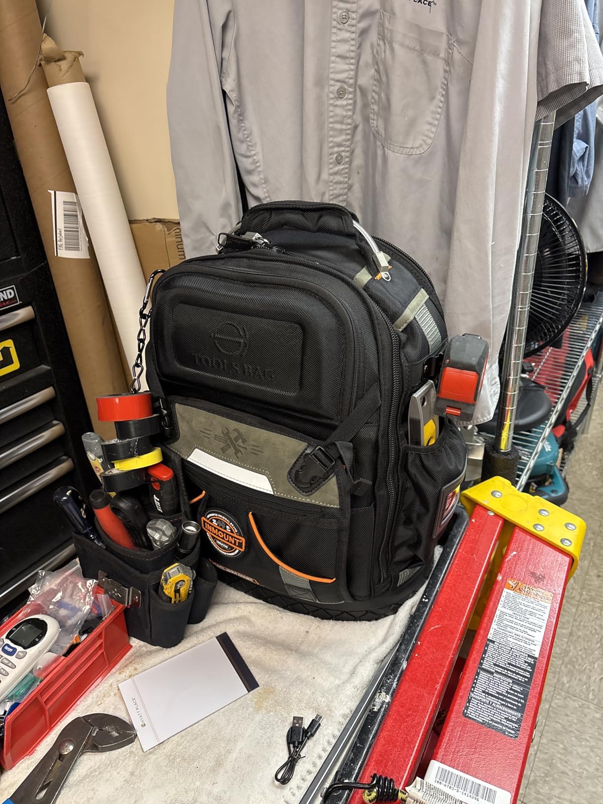 Tool Backpack Bag, Electrician Tool Bag 78-Pockets & Loops Tools Bag HVAC Tool Bags for Men, Heavy Duty Storage Construction tools Backpack