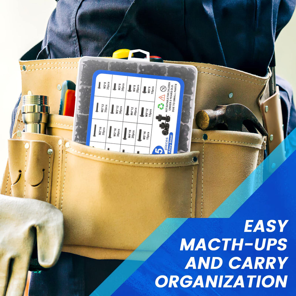 Machine Screws Assortment Kit Nuts and Bolts Washers Screws Set