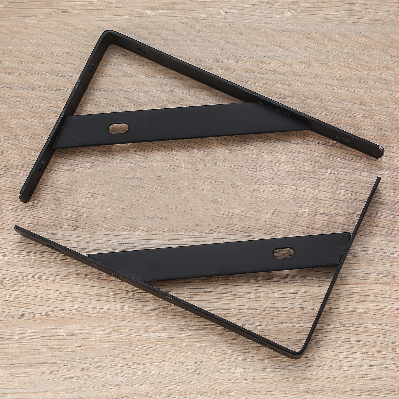 8 Pcs Heavy Duty Shelf Brackets, Floating Metal Shelf Brackets, Metal Wall Mount L Shaped Shelves Support Angle Brackets for Heavy Duty Floating Shelves Shelf Brackets