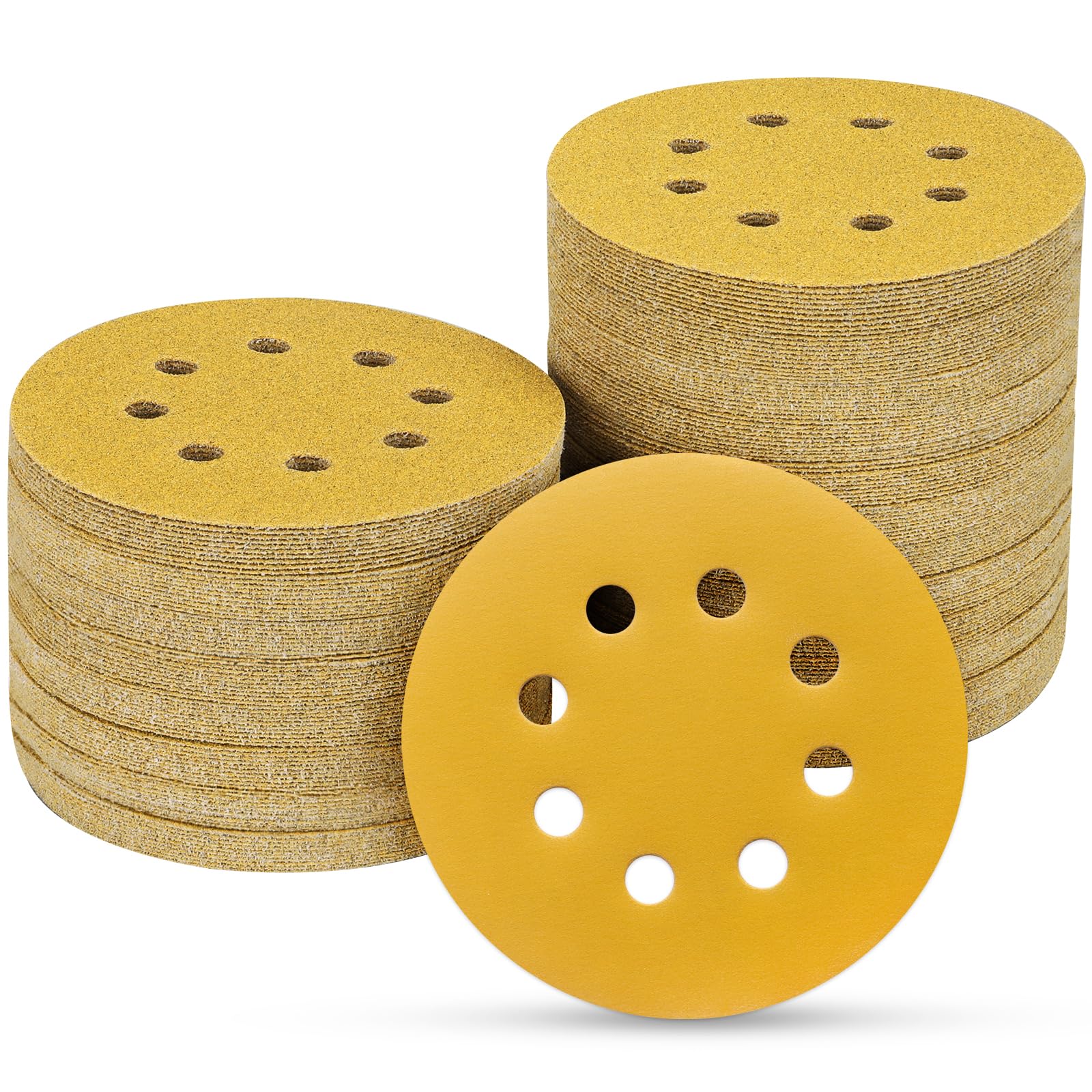 POTUINOM 5 Inch 8 Hole Sanding Discs
