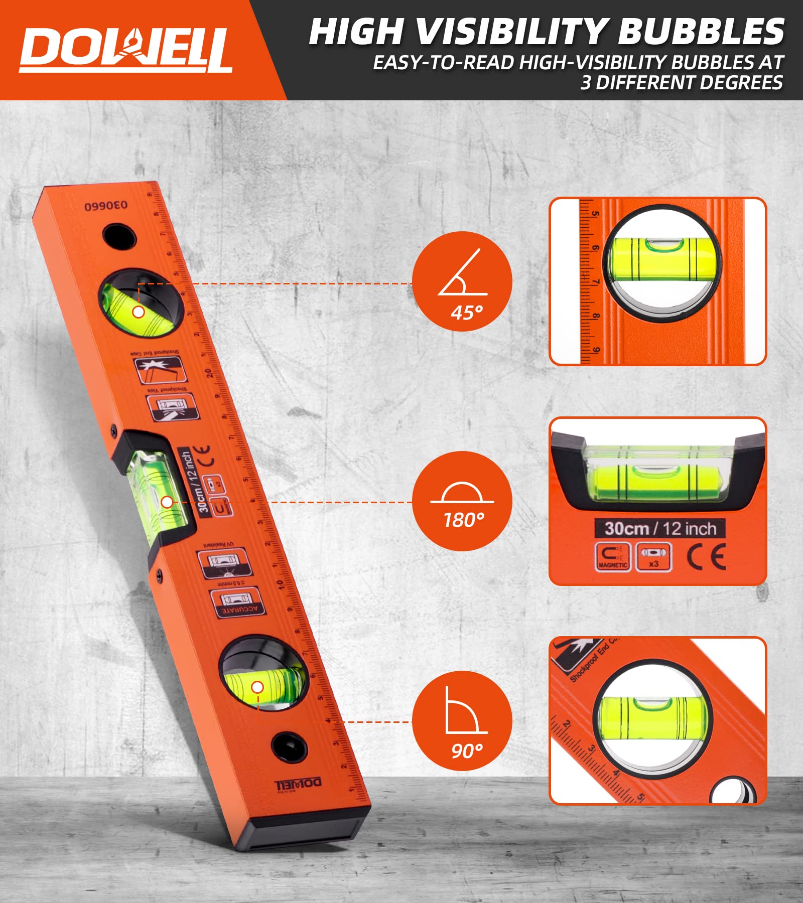 Dowell Torpedo Level 12",18"