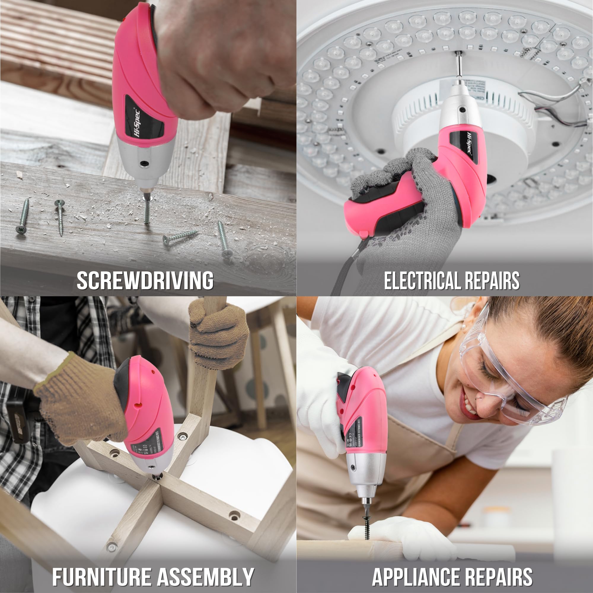 Hi-Spec Small Electric Screwdriver with Driver Bits