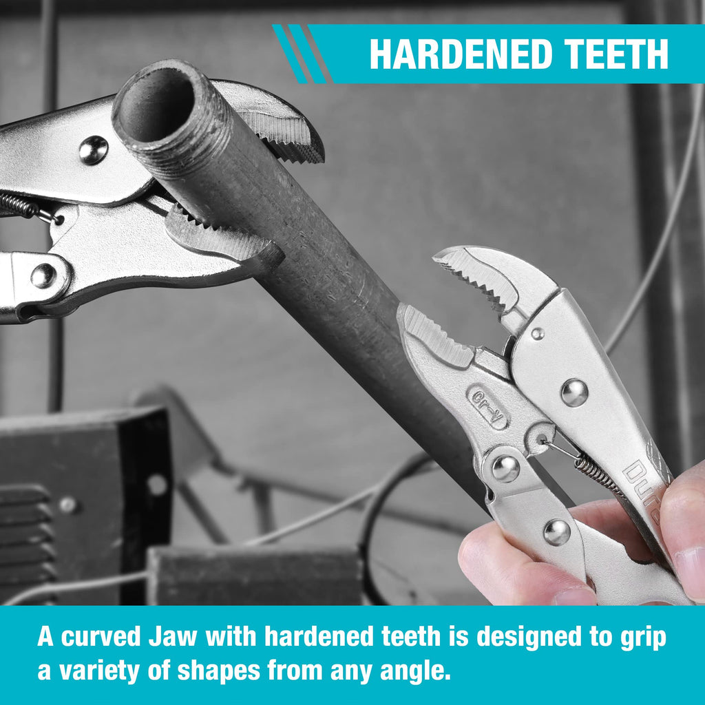 DURATECH Locking Pliers with Wire Cutter, Fit for Clamping Twisting Welding