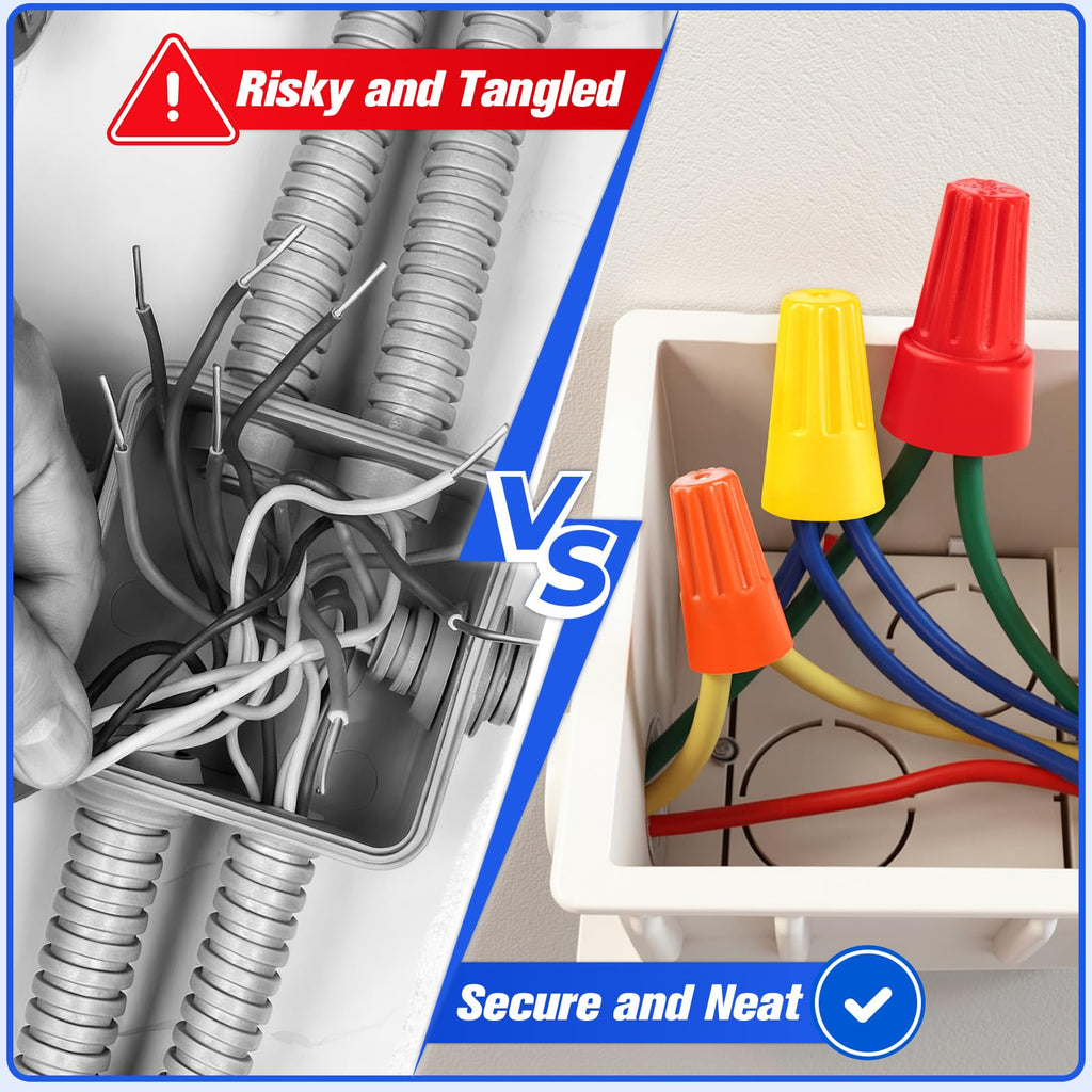 Crweety Wire Connectors Electrical Connectors Wire Caps Electrical Wire Connectors Twist Nuts Assortment for Quick Connection