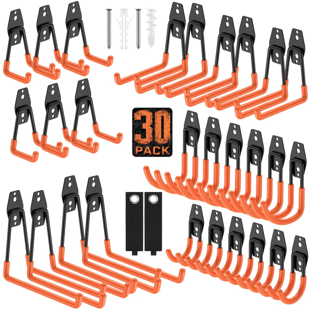 Cpais Garage Hooks with Anti-Slip Coating,Heavy Duty Wall Mount Storage Hooks for Hanging Bike,Hose,Ladder,Yard,Garden Tools