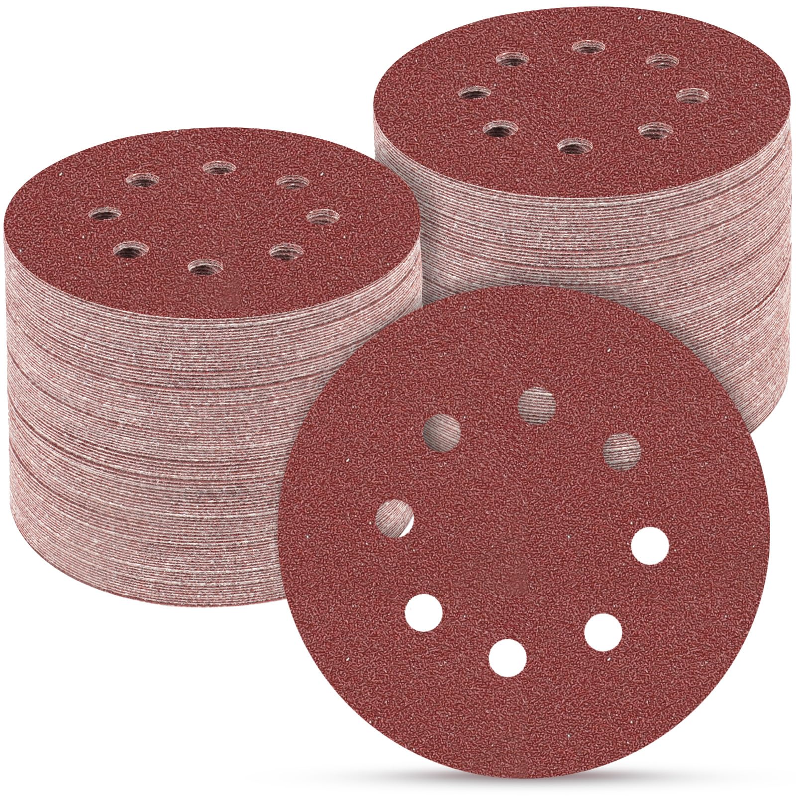 POTUINOM 5 Inch 8 Hole Sanding Discs