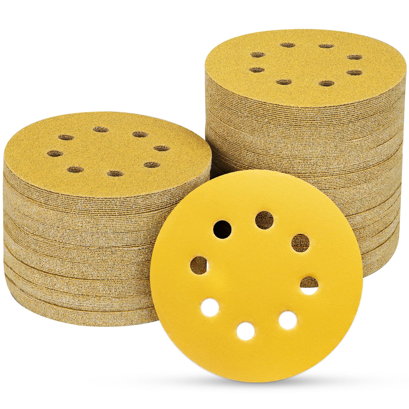 POTUINOM 5 Inch 8 Hole Sanding Discs