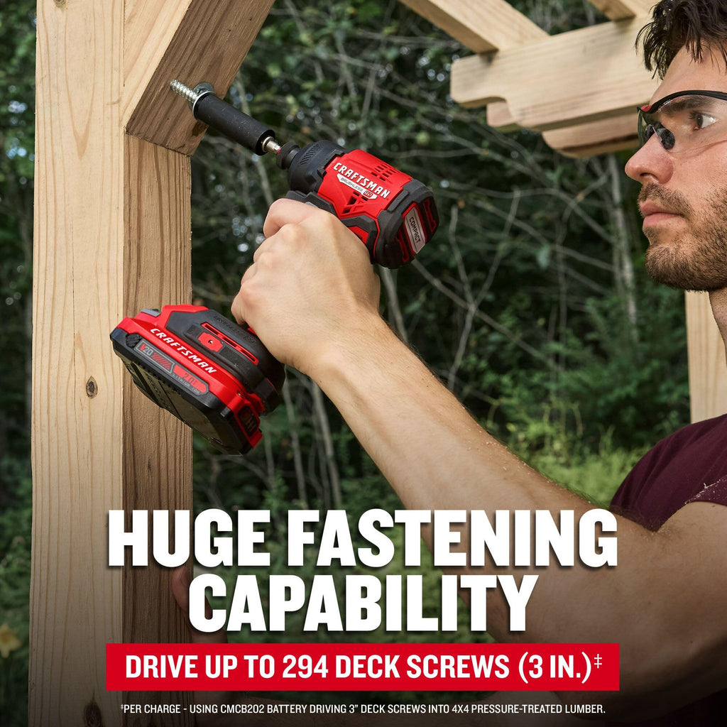 CRAFTSMAN V20 BRUSHLESS RP Compact Impact Driver Kit (CMCF811D1)