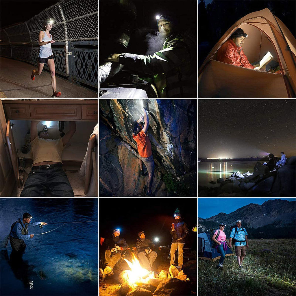 Lighting EVER LED Rechargeable Headlamp, L3200 High Lumen Bright Head Lamp with 5 Modes and White Red Light, Waterproof Forehead Flashlight for Outdoor Camping, Hiking, Hunting, Running, Survival