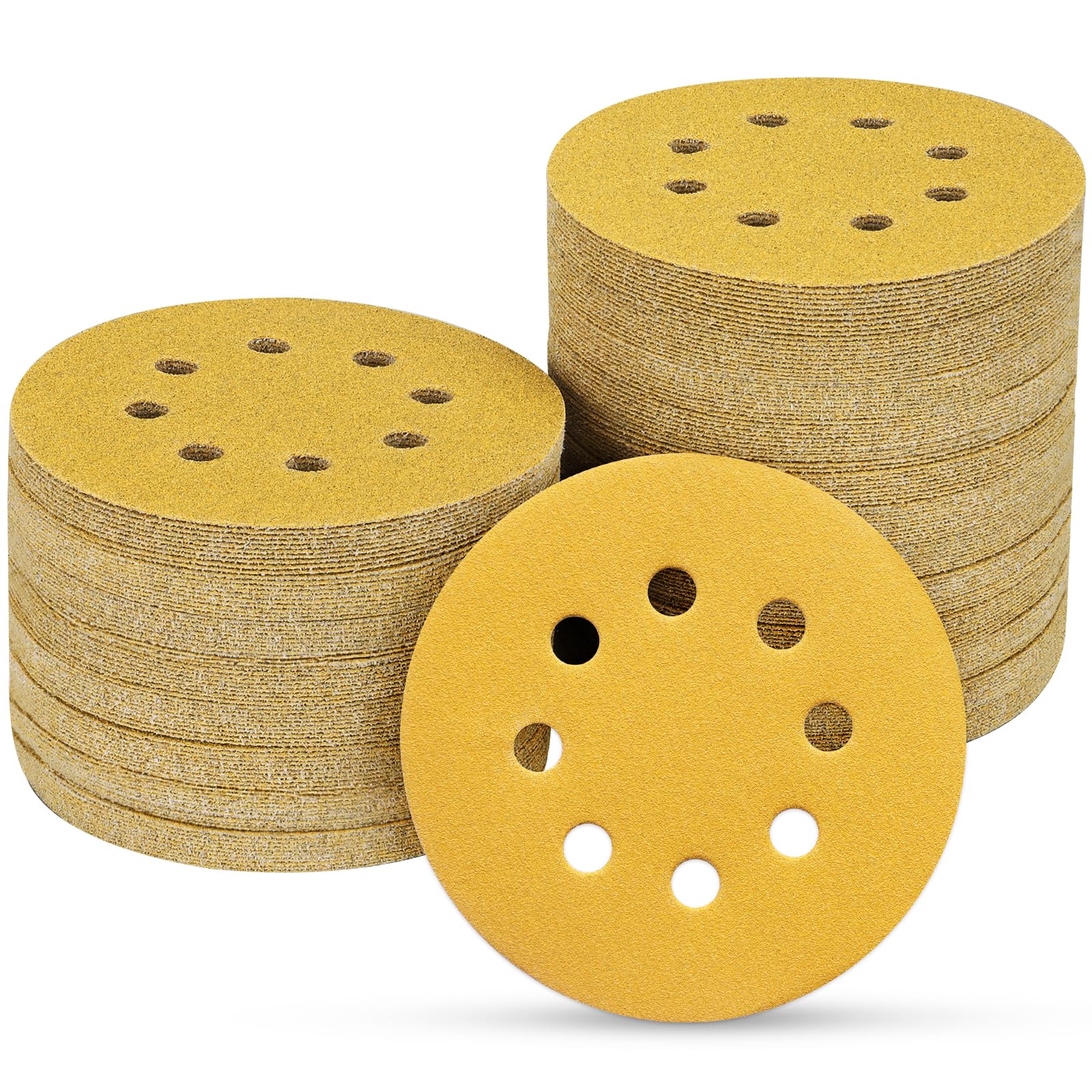 POTUINOM 5 Inch 8 Hole Sanding Discs