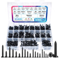 DIVANC 550Pcs 304 Stainless Steel Wood Screws Assortment Kit, Phillips Pan Head Sheet Metal Screws Self Tapping Screws Set, #4#6#8#10#12 Wood Assorted Screw