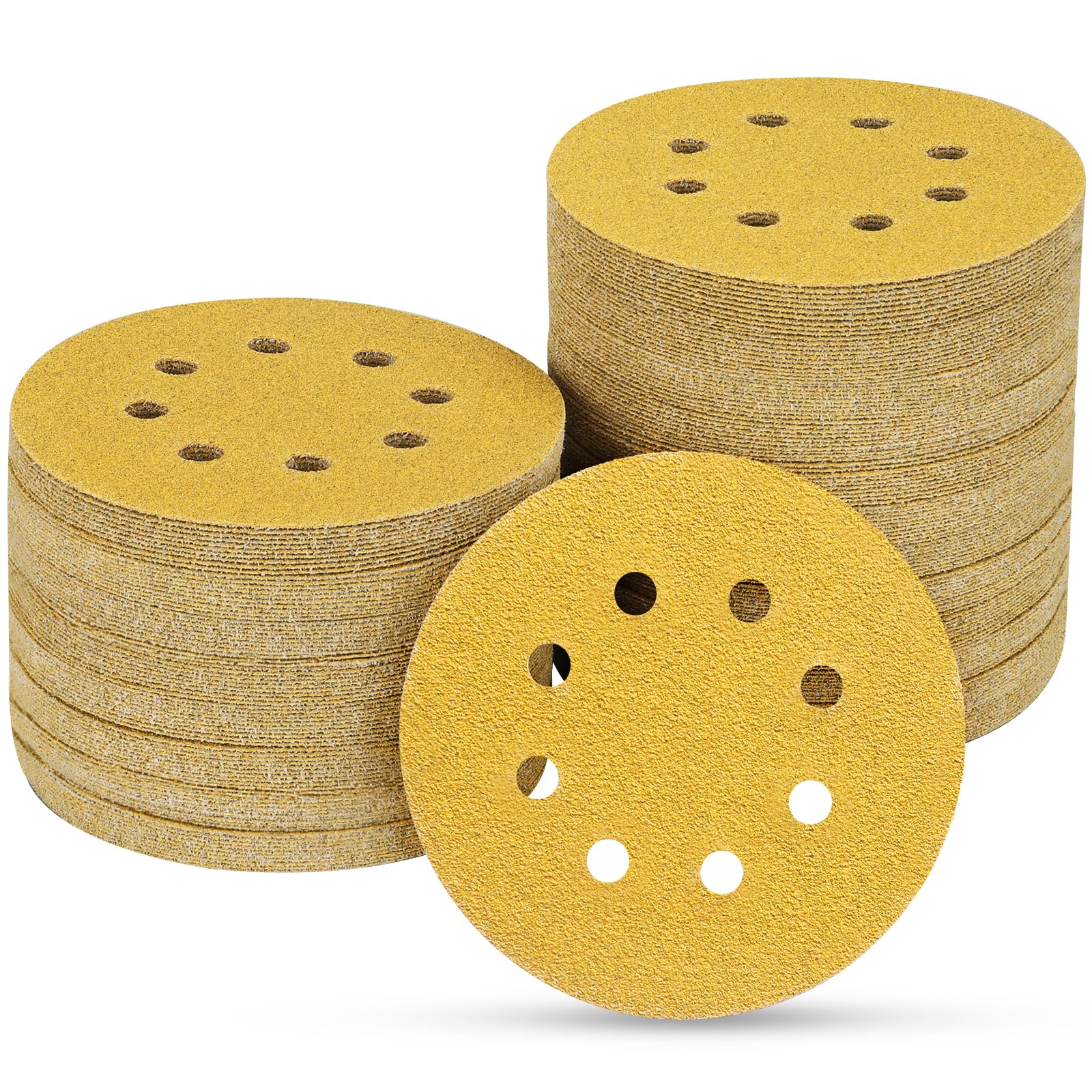 POTUINOM 5 Inch 8 Hole Sanding Discs