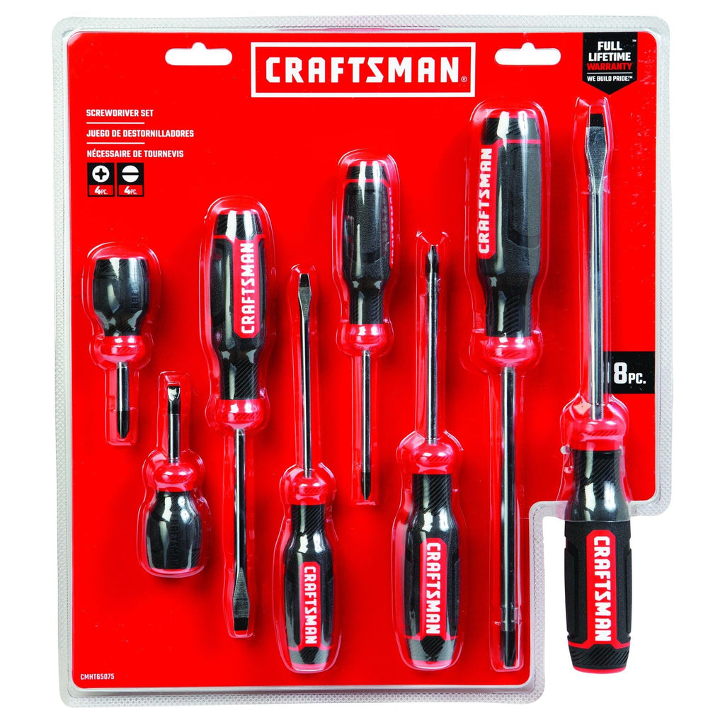 CRAFTSMAN Screwdriver Set, Bi-Material, 8 Piece Set