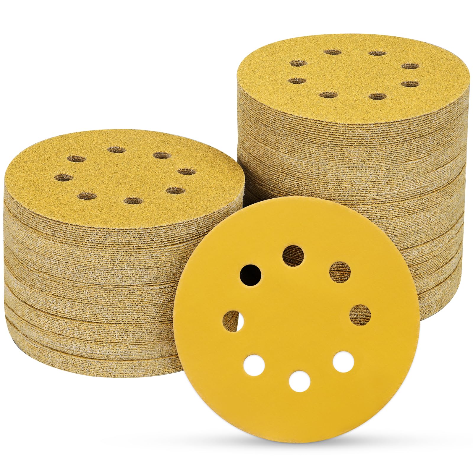 POTUINOM 5 Inch 8 Hole Sanding Discs