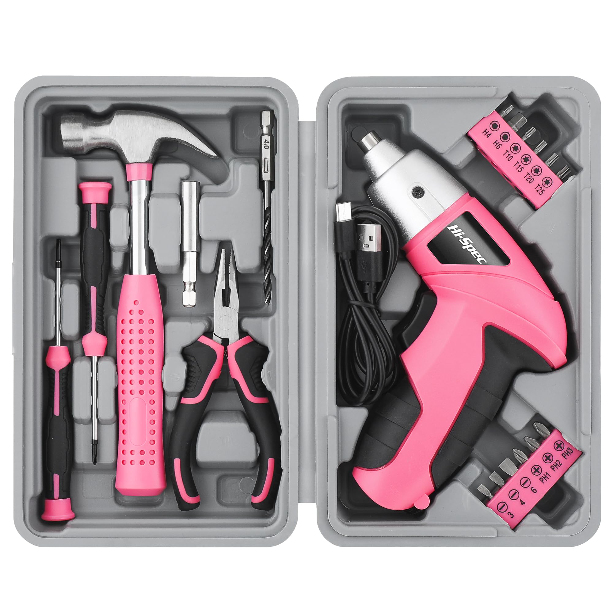 Hi-Spec Small Electric Screwdriver with Driver Bits
