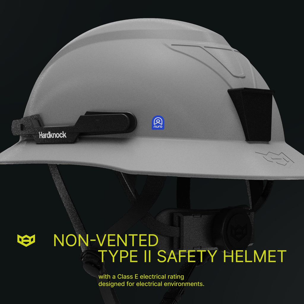 Hardknock Resolve Hard Hat Type 2 Non-Vented, Class E Safety Helmet with Full Brim