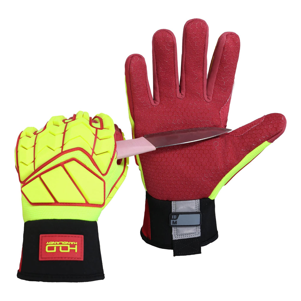 HANDLANDY Anti Vibration Gloves, SBR Padding, TPR Protector, Mechanic Work Gloves