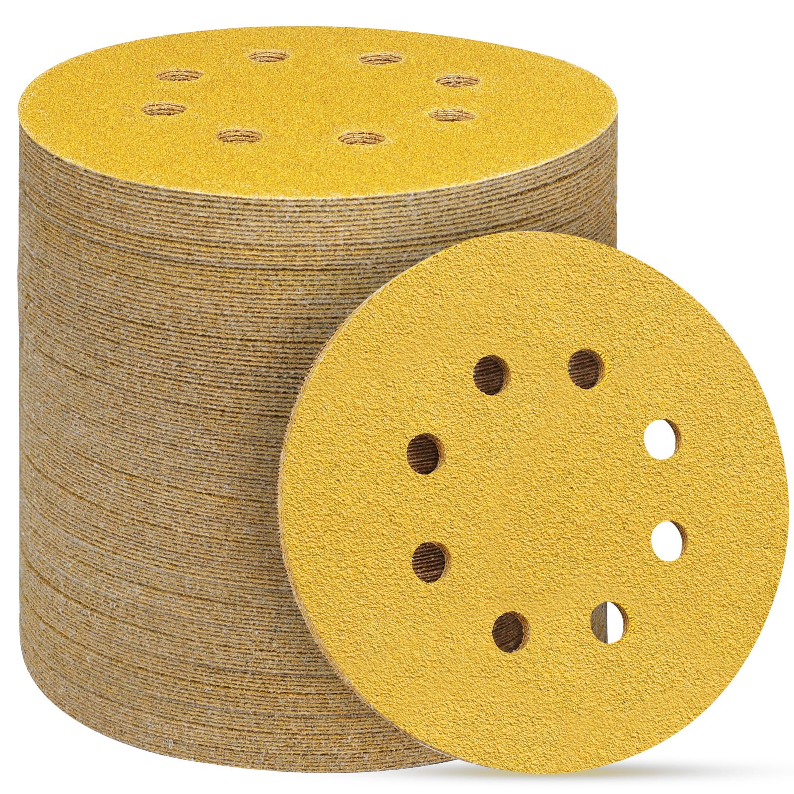 POTUINOM 5 Inch 8 Hole Sanding Discs