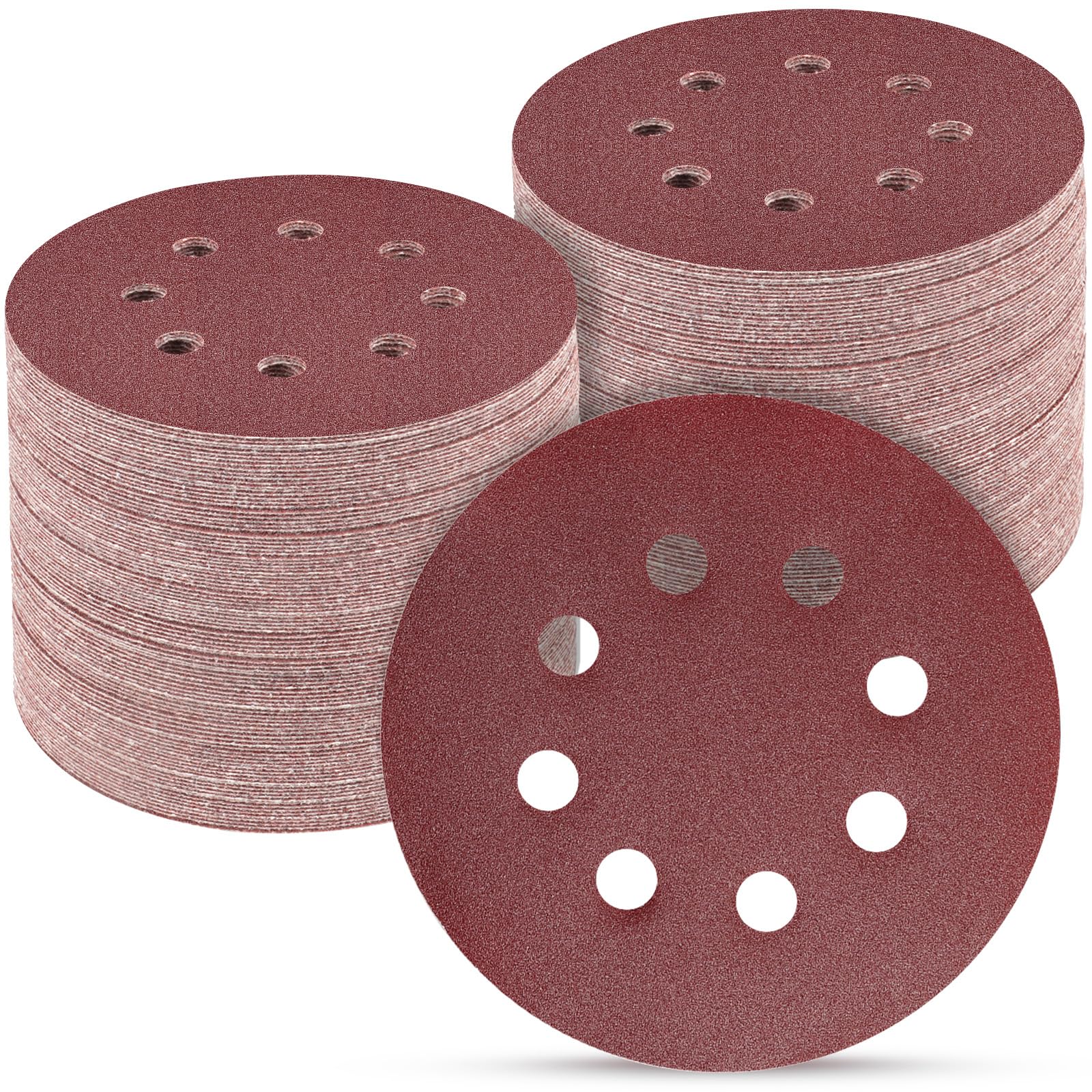 POTUINOM 5 Inch 8 Hole Sanding Discs