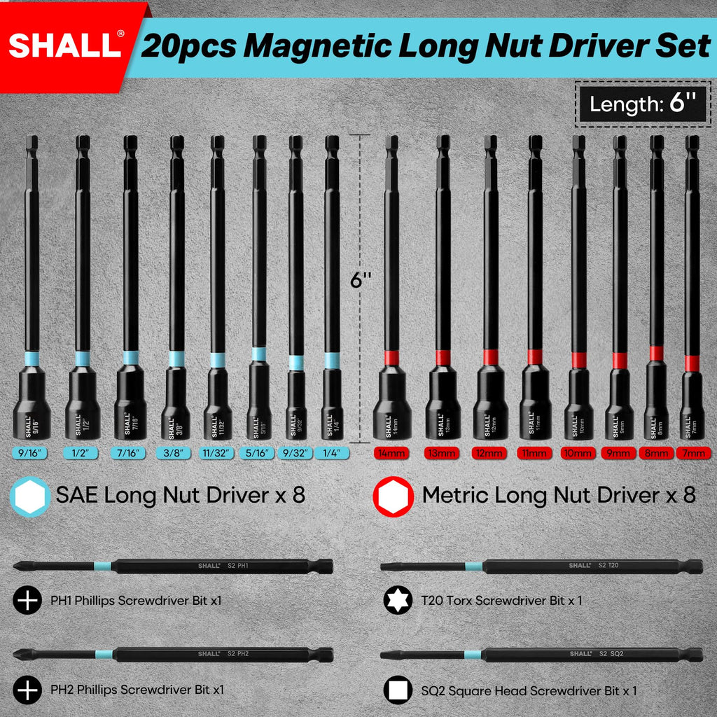 SHALL Impact Nut Drivers Set